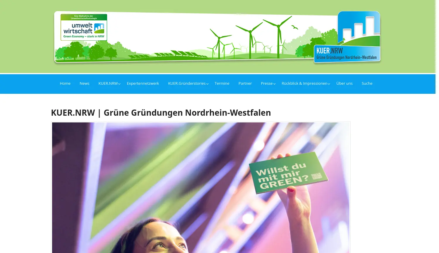 Website der Firma pro Ruhrgebiet e.V.