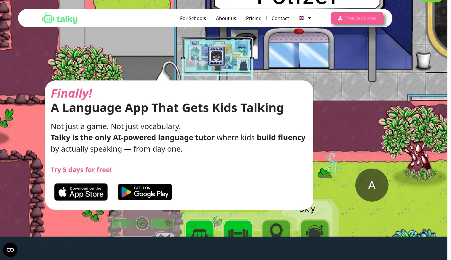 Website der Firma Talky