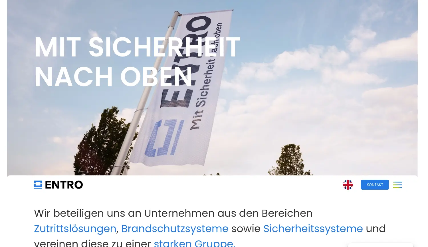 Website der Firma ENTRO Service GmbH