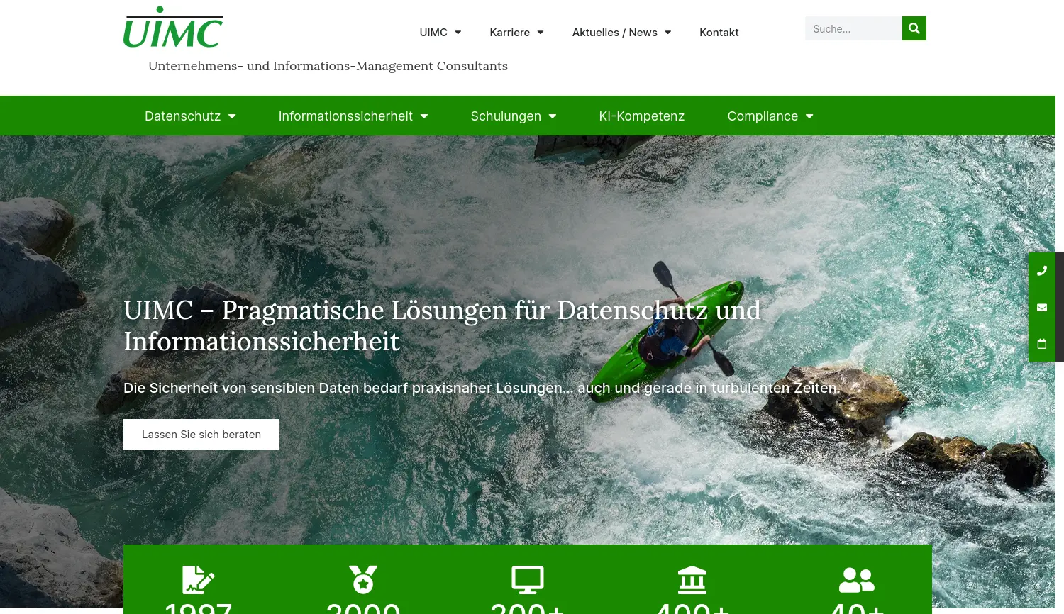Website der Firma UIMC DR. VOSSBEIN GMBH & CO KG