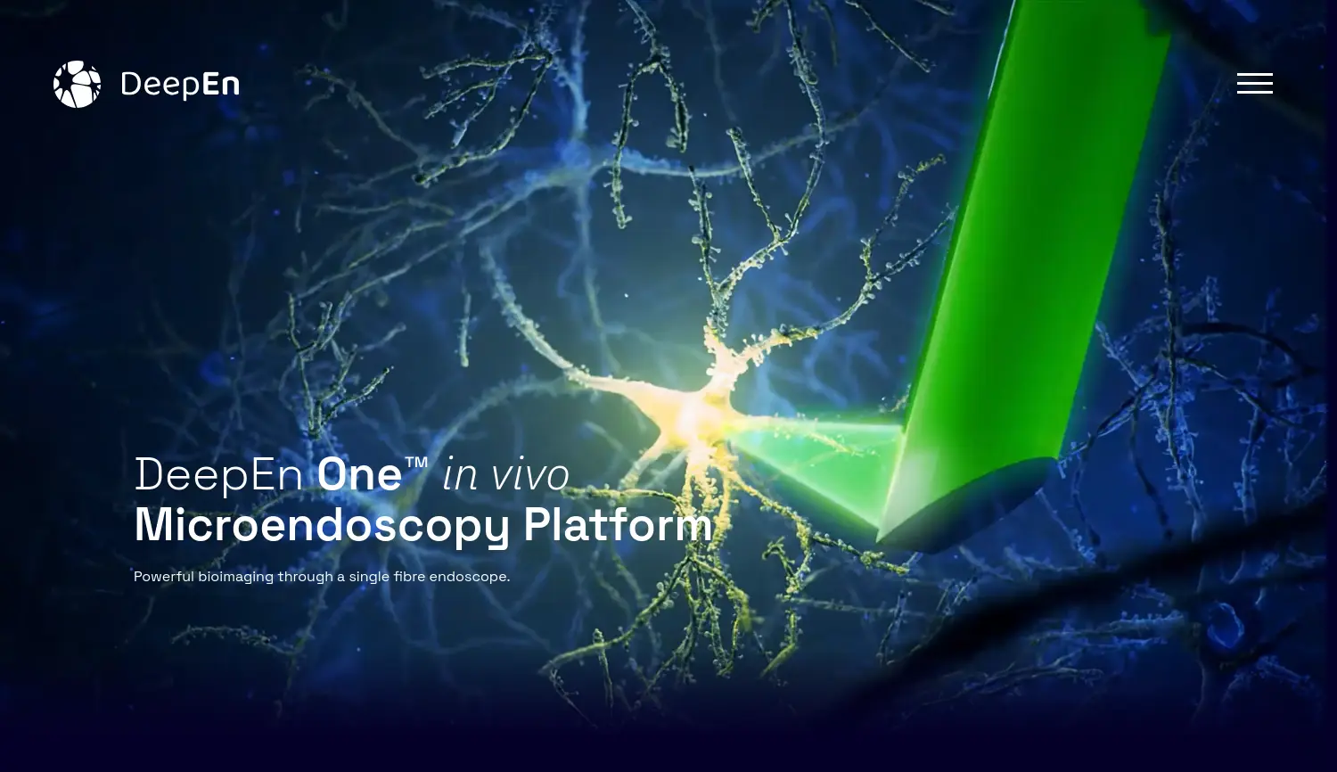 Website der Firma DeepEn GmbH