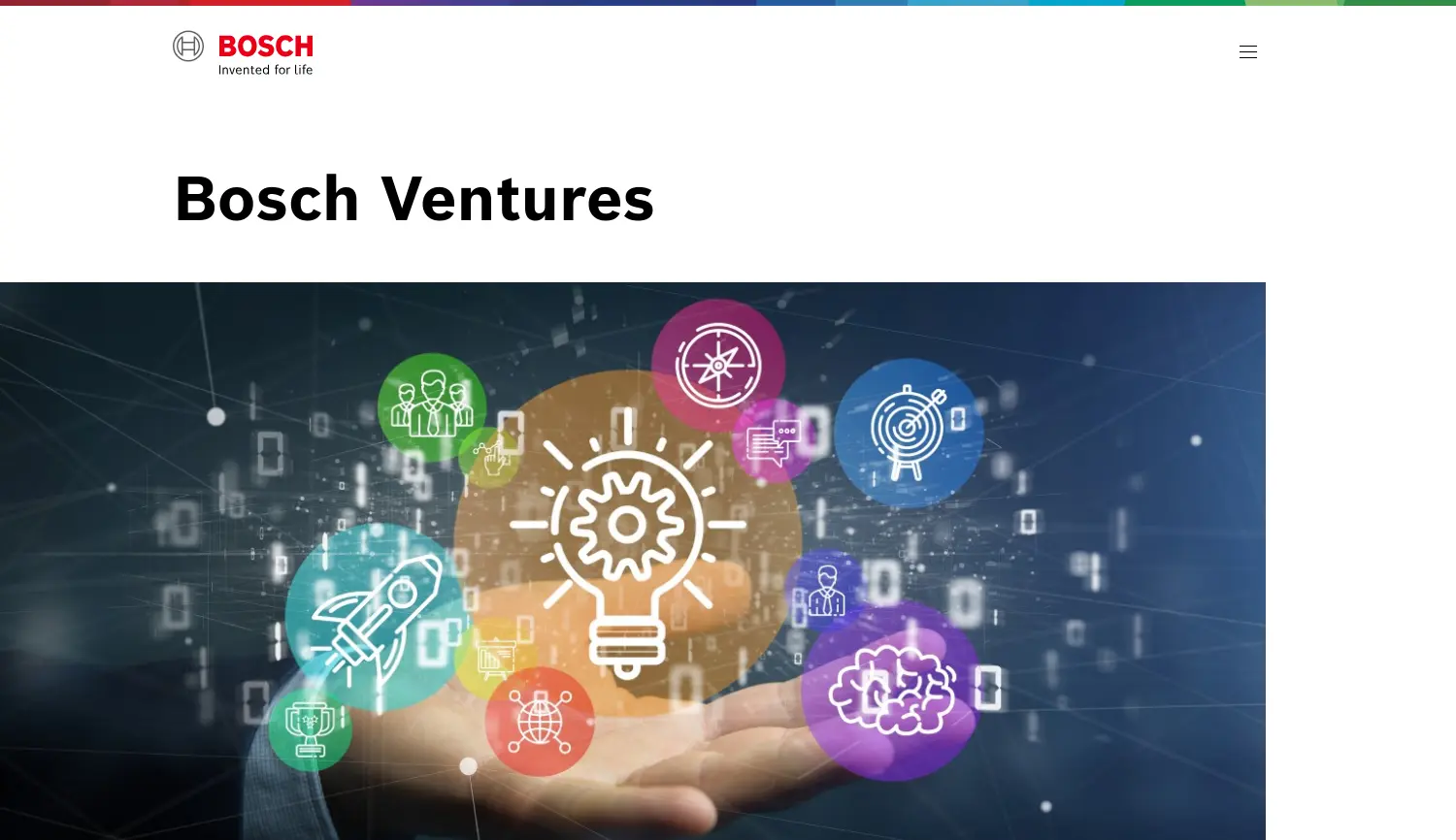 Website der Firma Robert Bosch Venture Capital GmbH