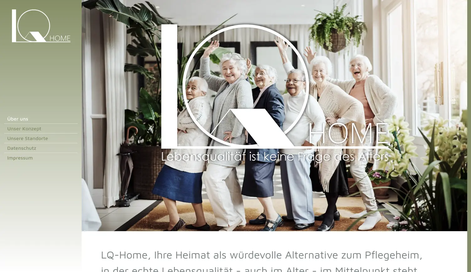 Website der Firma LQ-Home Holding GmbH