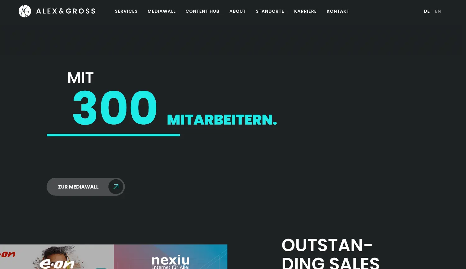 Website der Firma ALEX & GROSS GmbH