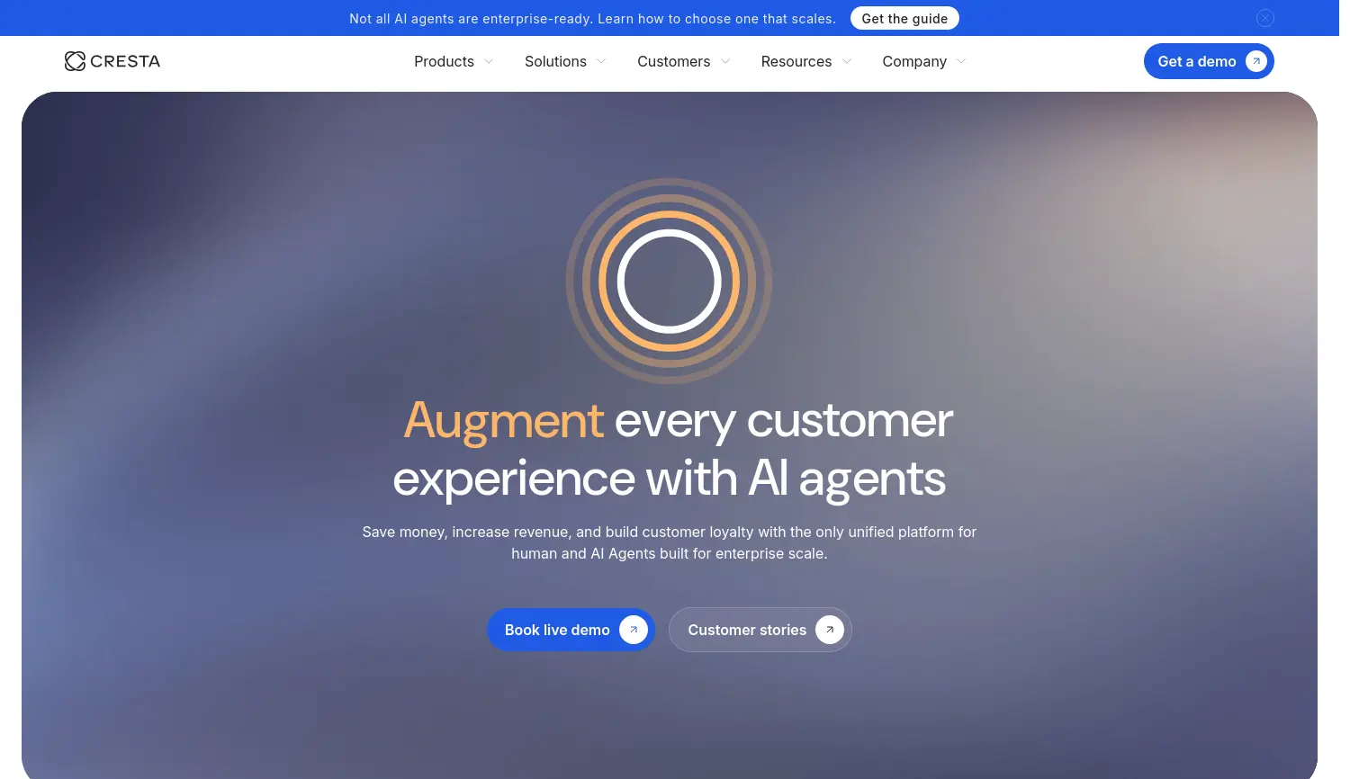 Website der Firma Cresta