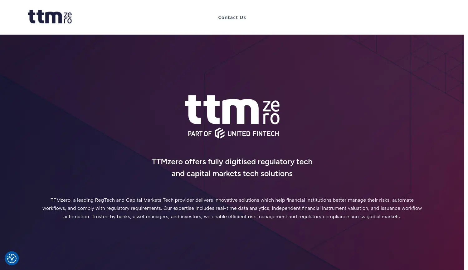 Website der Firma TTMzero GmbH