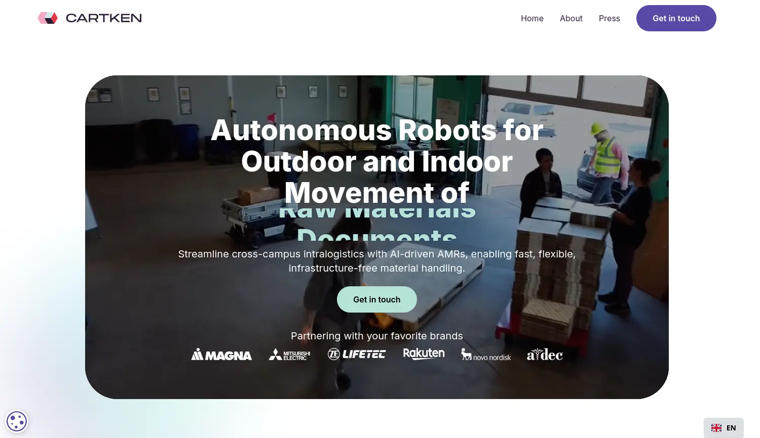 Website der Firma Cartken, Inc.