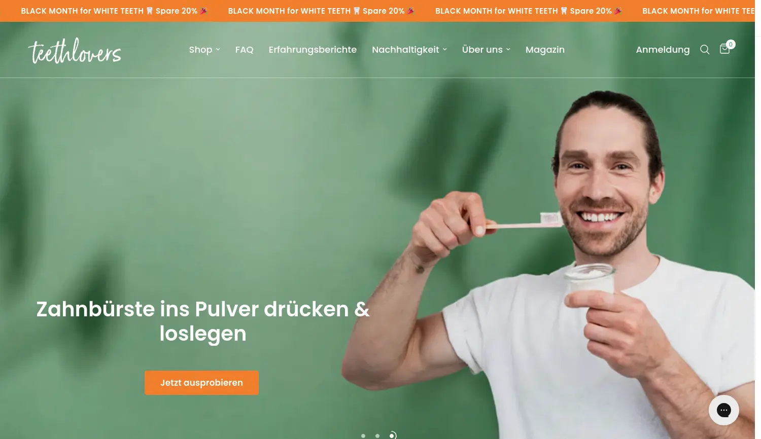 Website der Firma teethlovers