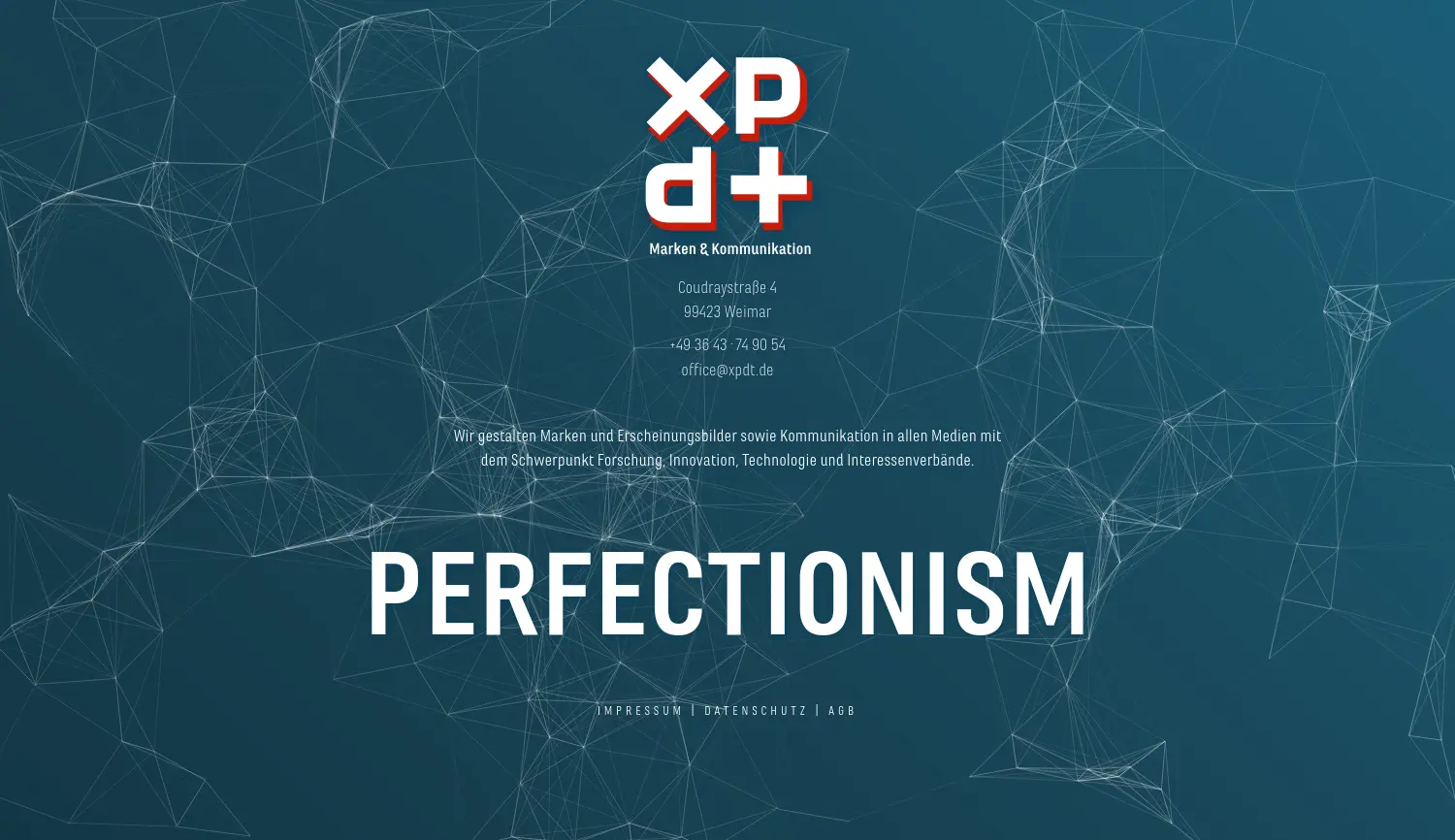 Website der Firma XPDT : Marken & Kommunikation