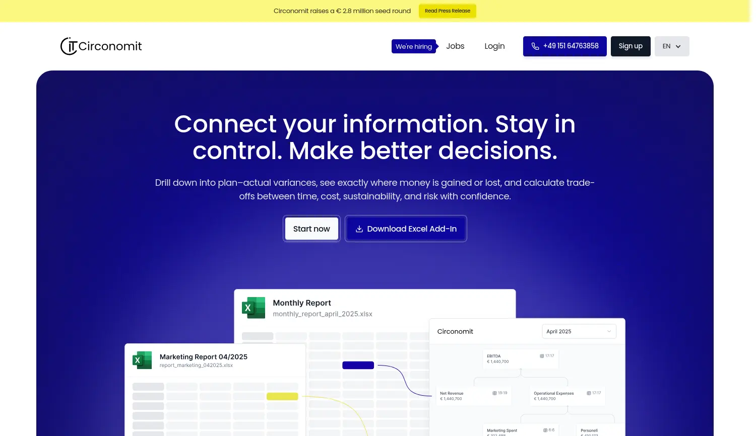 Website der Firma Circonomit GmbH