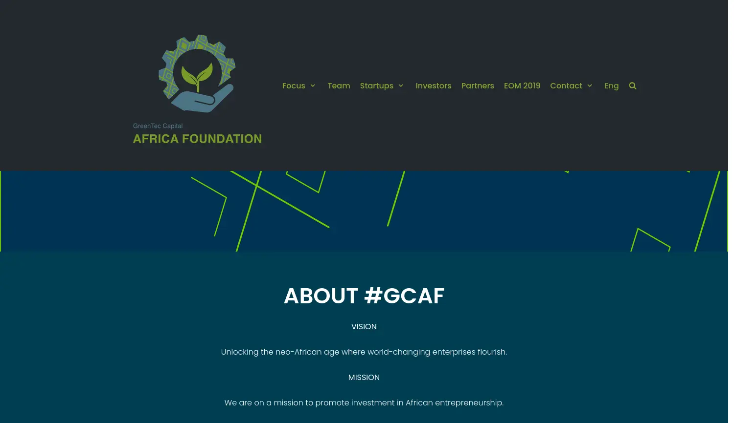 Website der Firma GreenTec Capital Africa Foundation gGmbH
