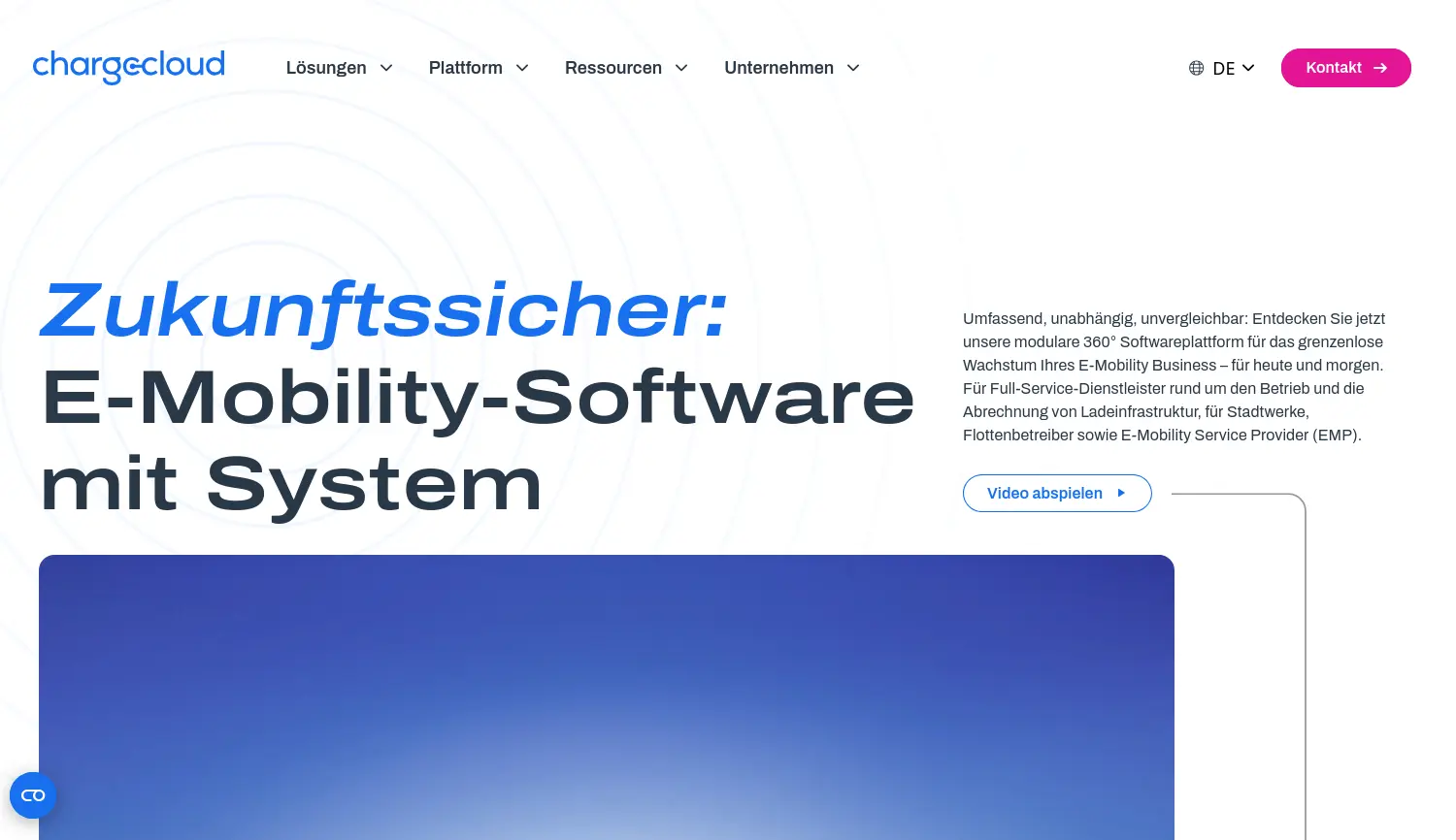 Website der Firma chargecloud GmbH