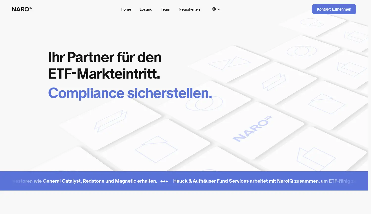 Website der Firma NaroIQ GmbH
