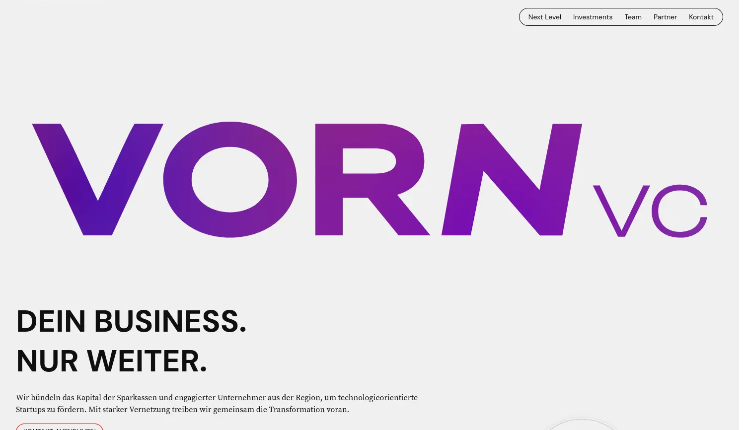 Website der Firma VORNvc Management GmbH