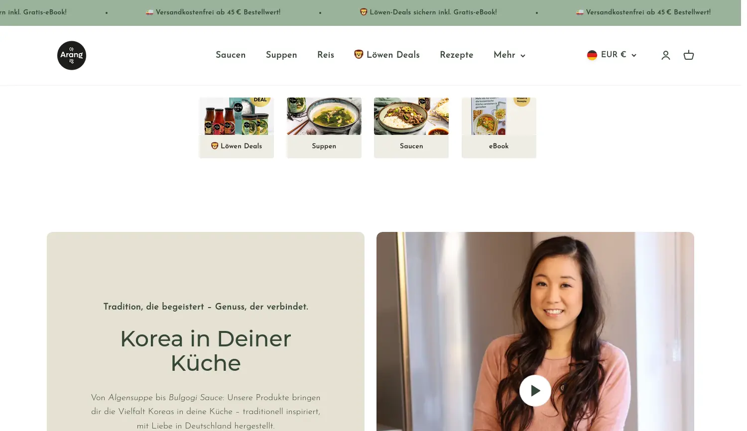 Website der Firma Arang