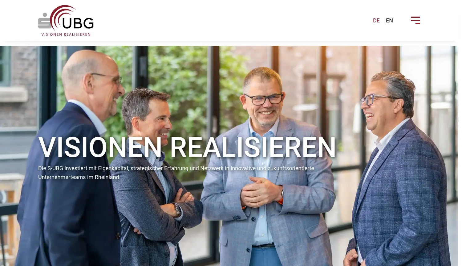 Website der Firma S-UBG AG