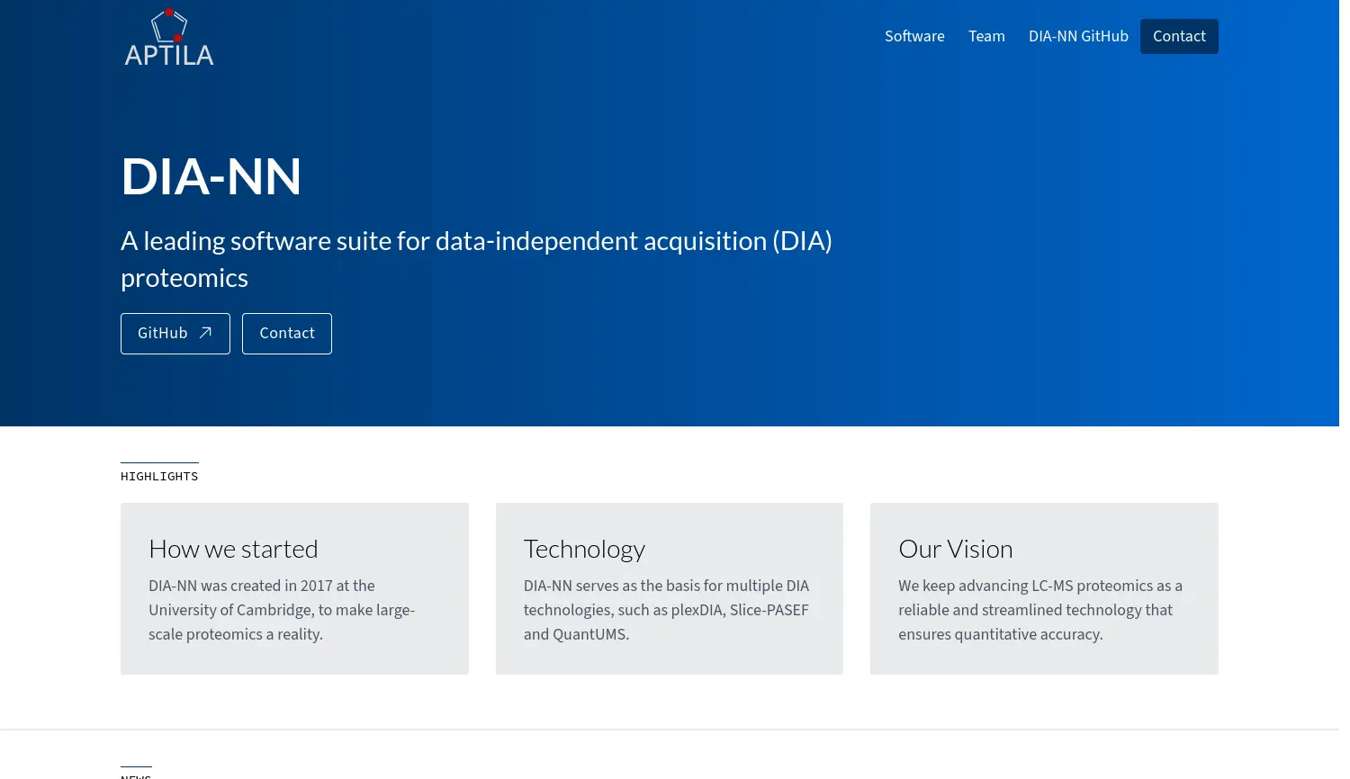 Website der Firma Aptila Biotech GmbH