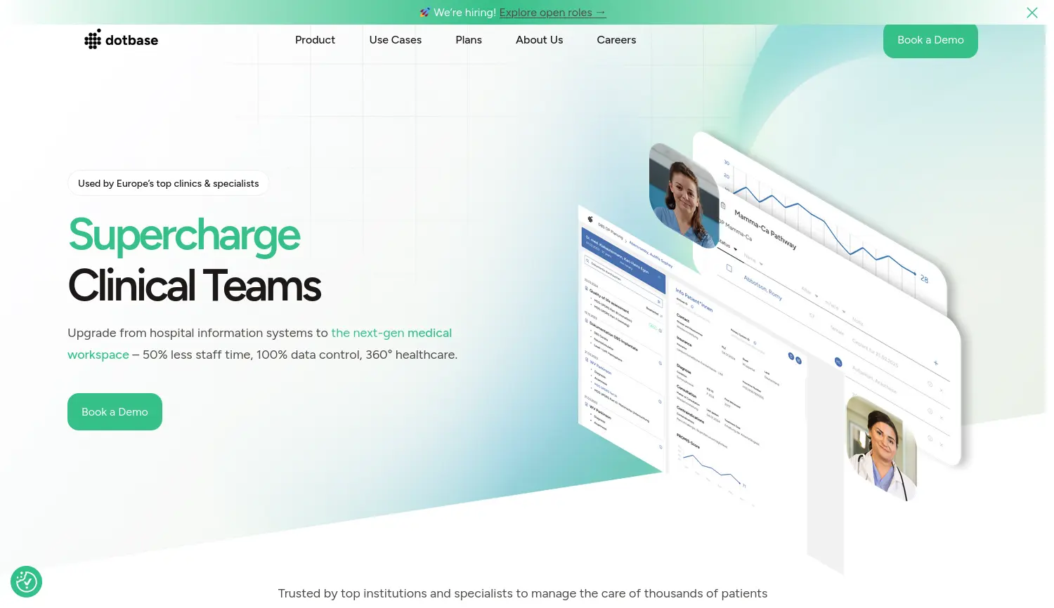 Website der Firma dotbase medical GmbH