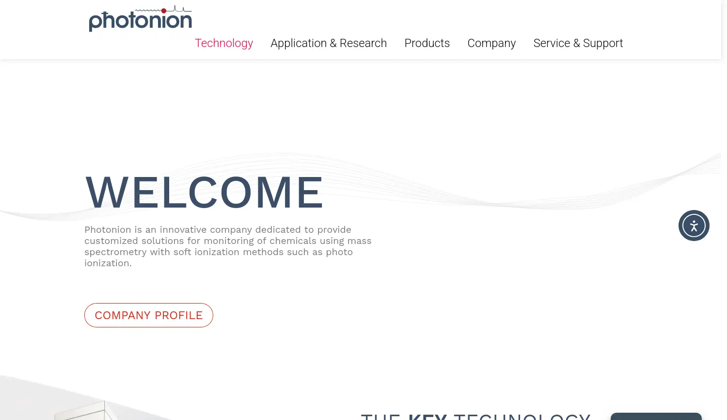 Website der Firma Photonion GmbH