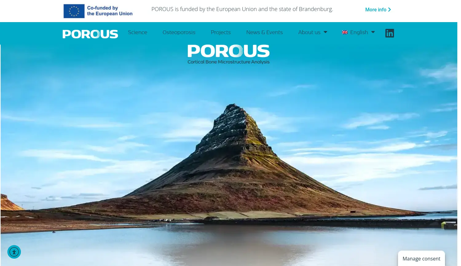 Website der Firma POROUS GmbH
