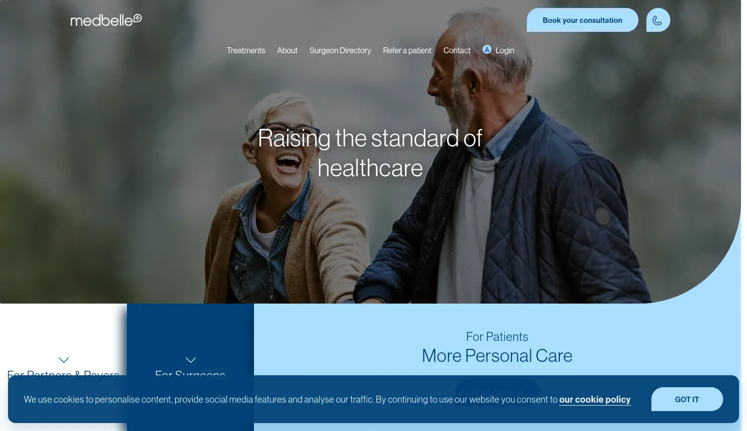 Website der Firma Medbelle