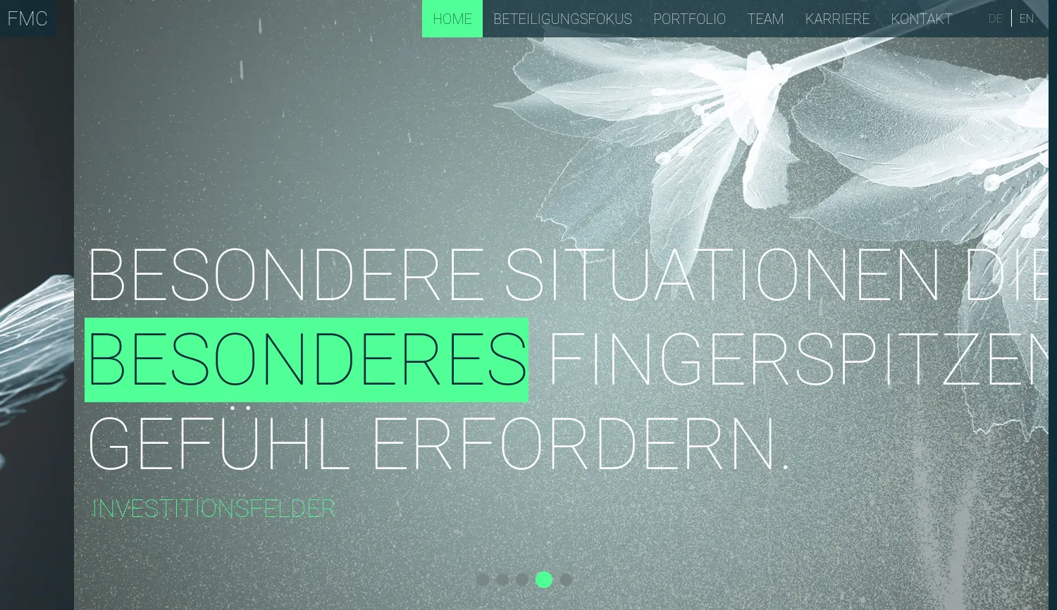 Website der Firma FMC Beteiligungs KG