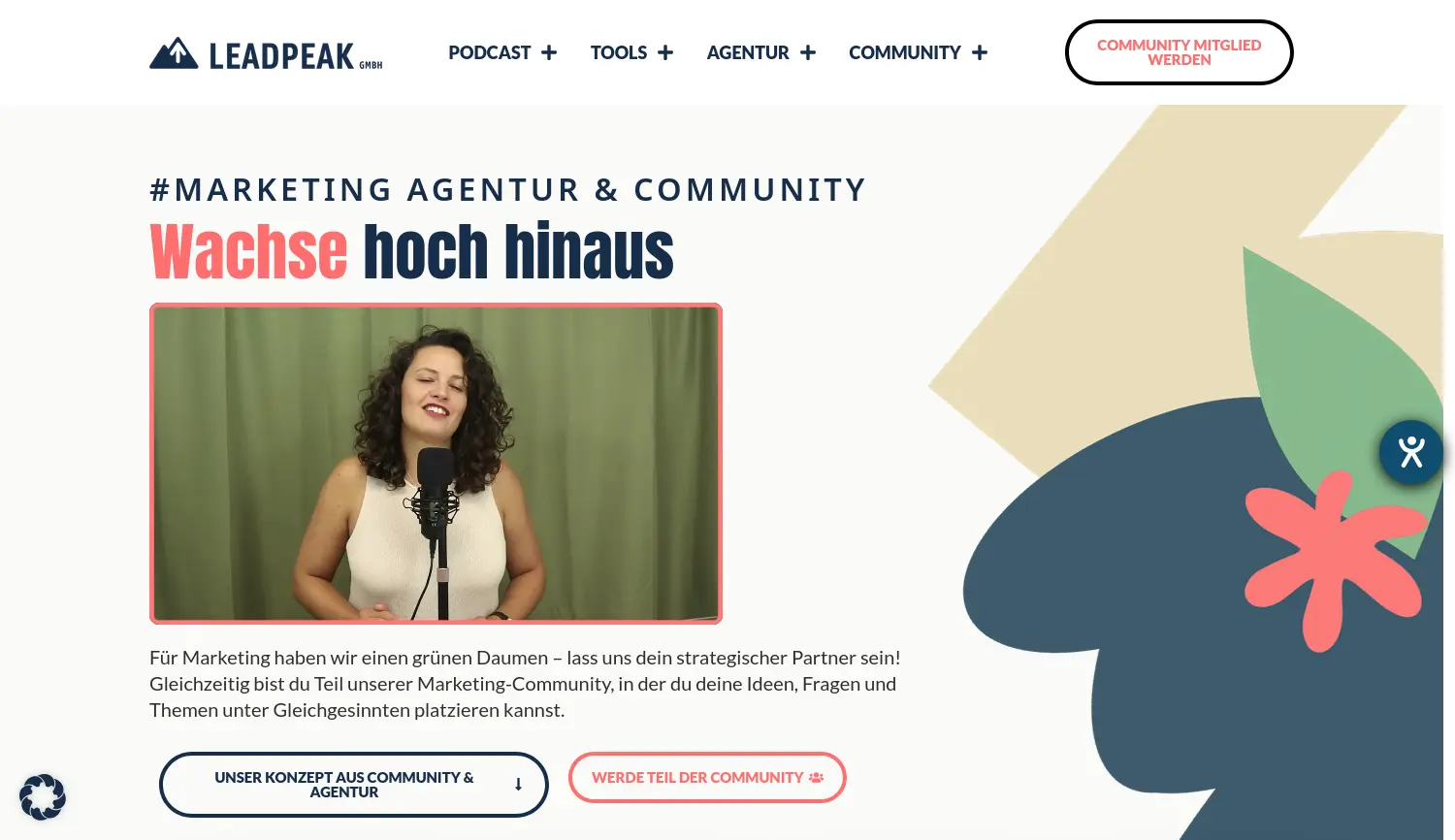 Website der Firma Leadpeak GmbH