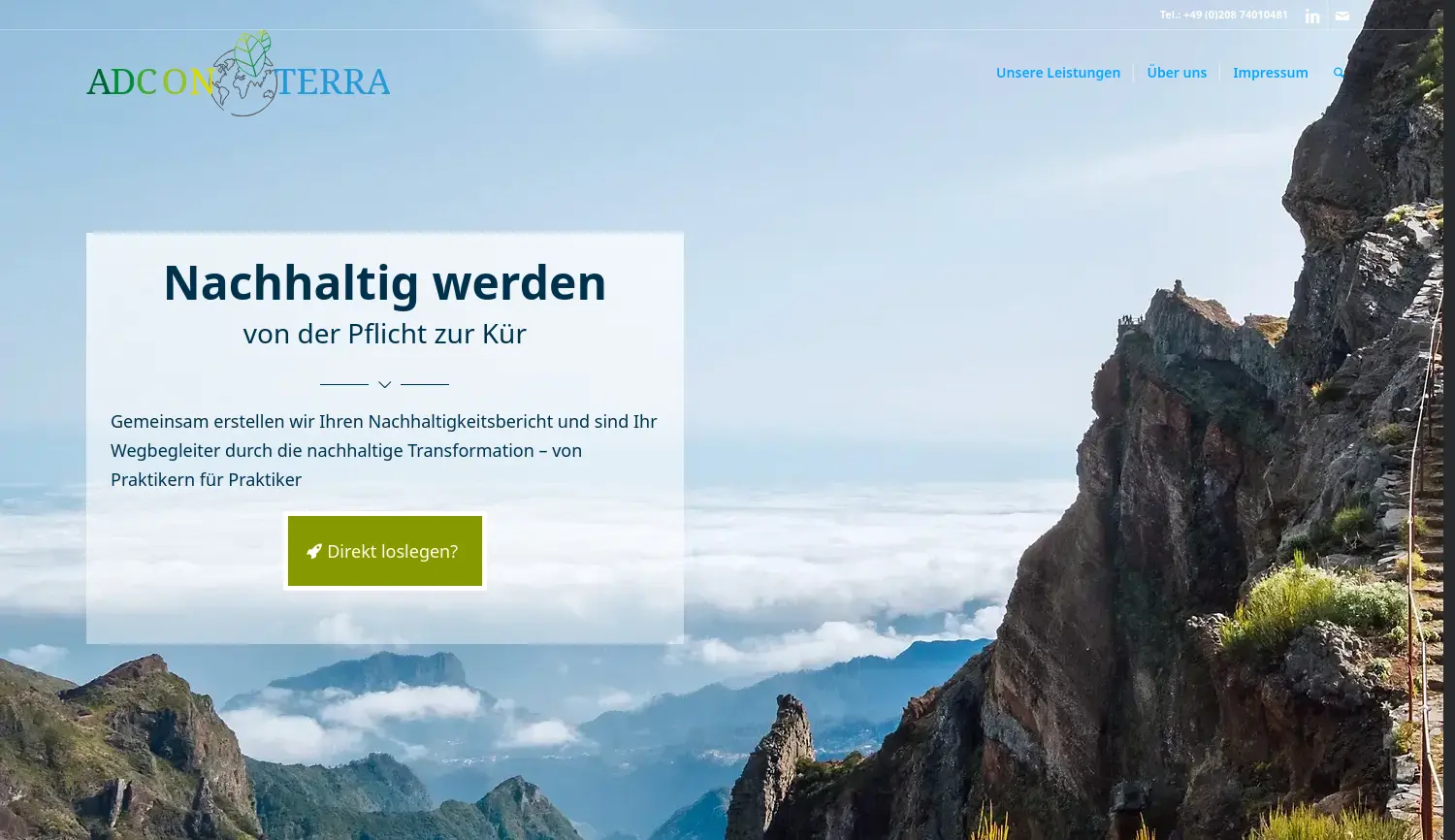 Website der Firma Adconterra GmbH