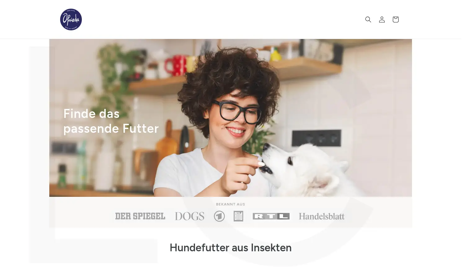 Website der Firma Futterzeit GmbH