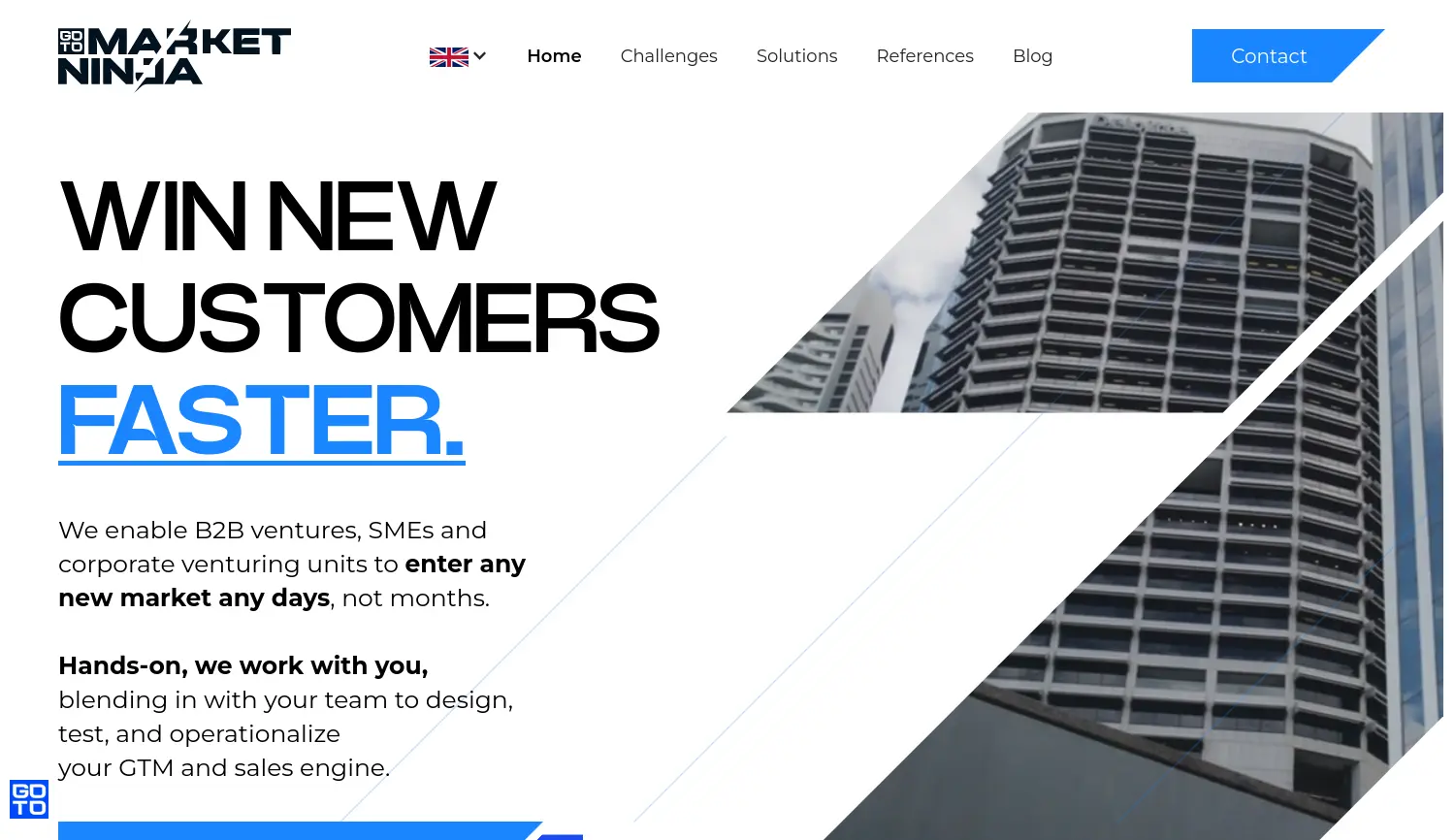 Website der Firma GoToMarket.Ninja GmbH