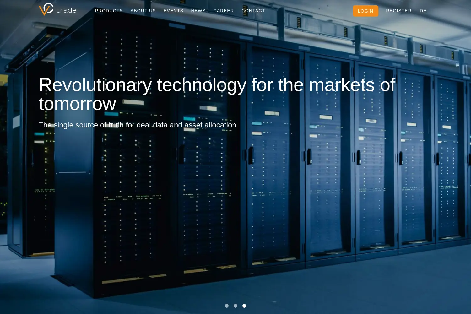 Website der Firma vc trade GmbH