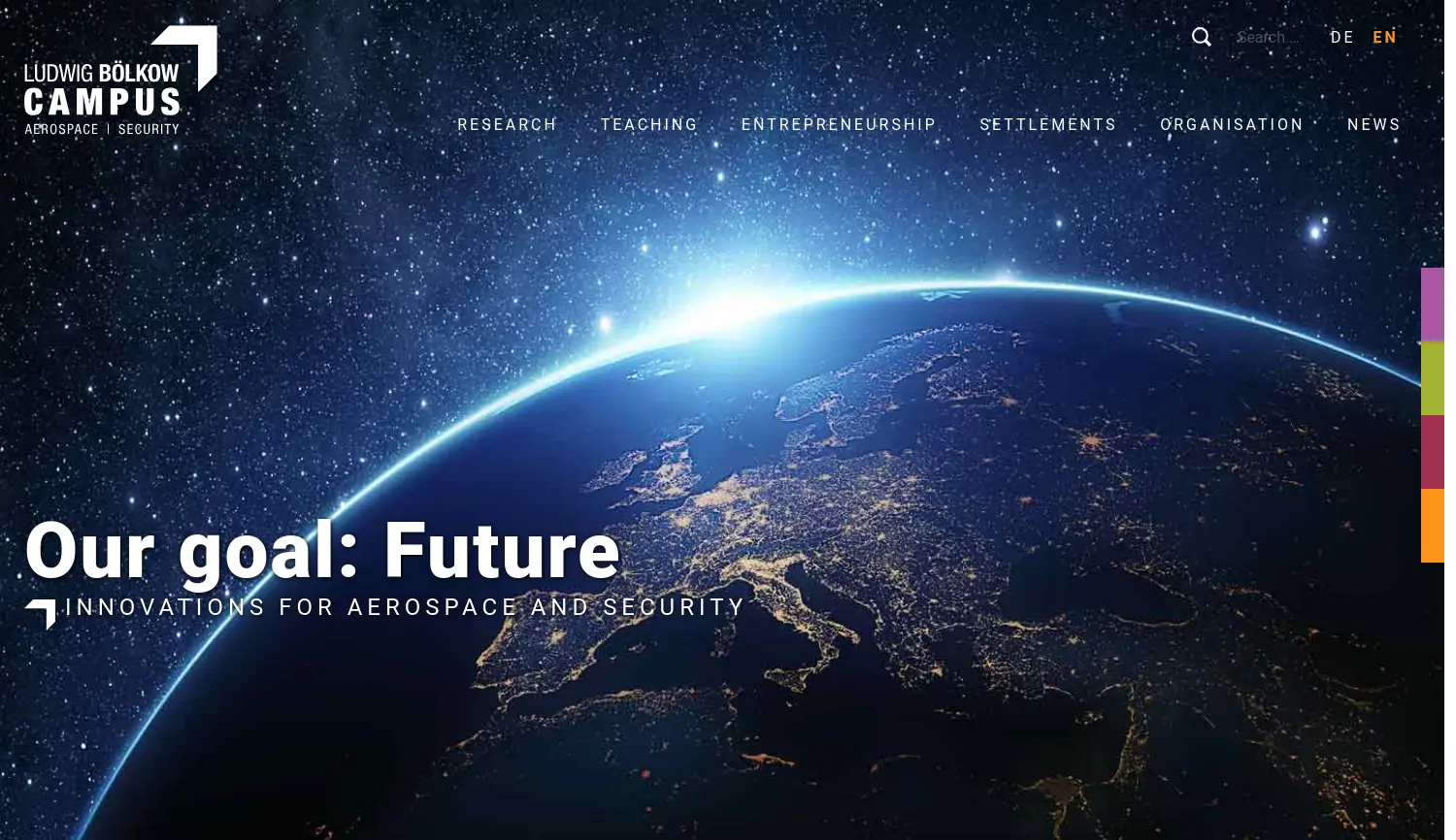 Website der Firma Ludwig Bölkow Campus