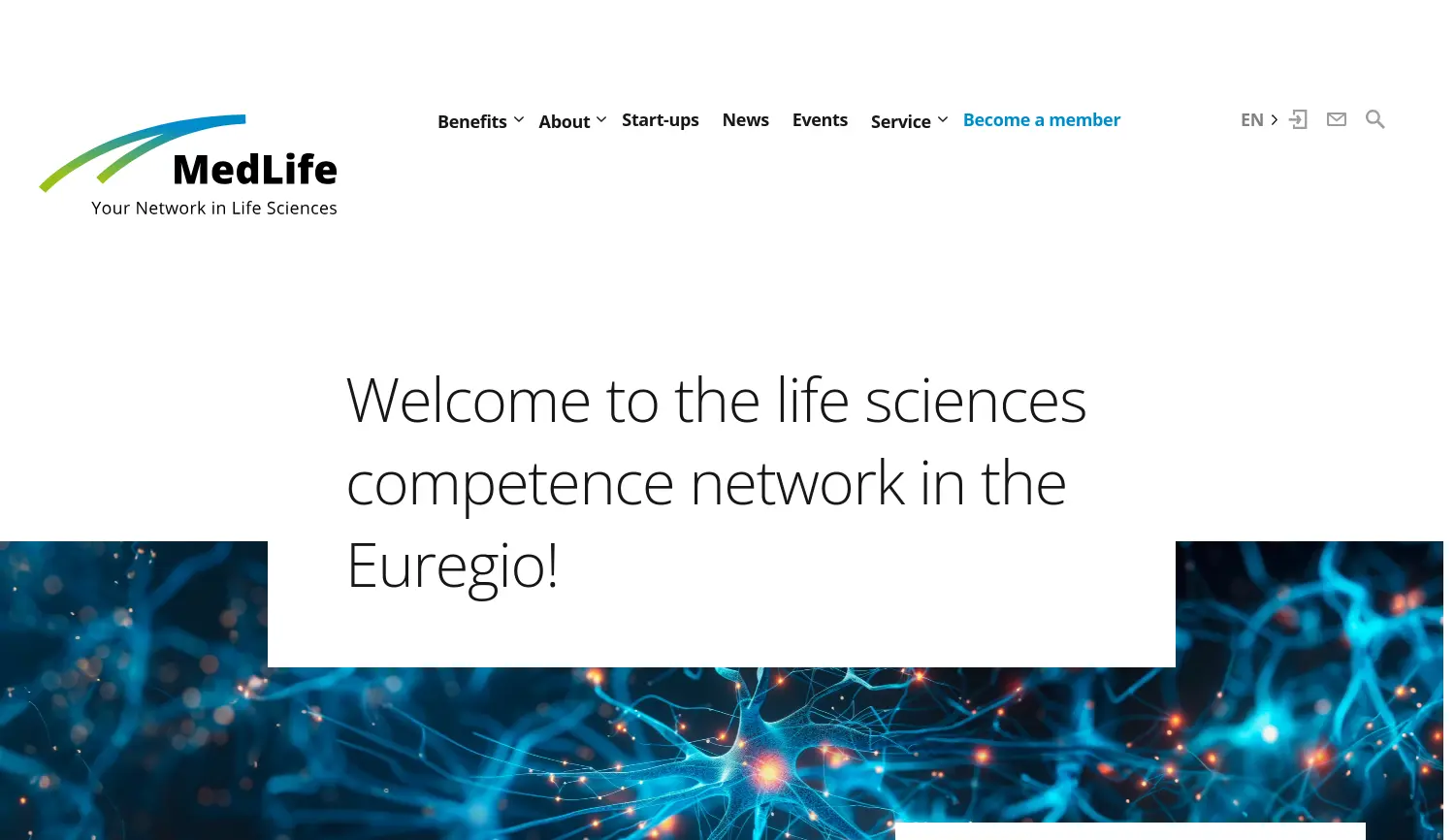 Website der Firma MedLife e.V.