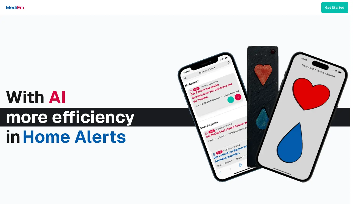 Website der Firma MediEm