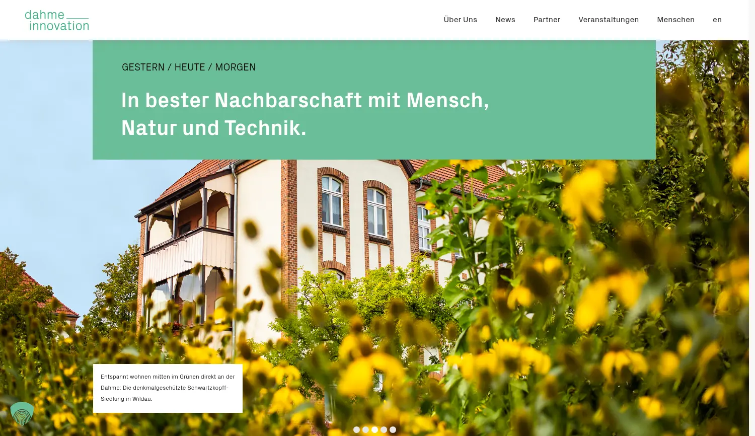 Website der Firma Wirtschaftsförderungsgesellschaft Dahme-Spreewald mbH