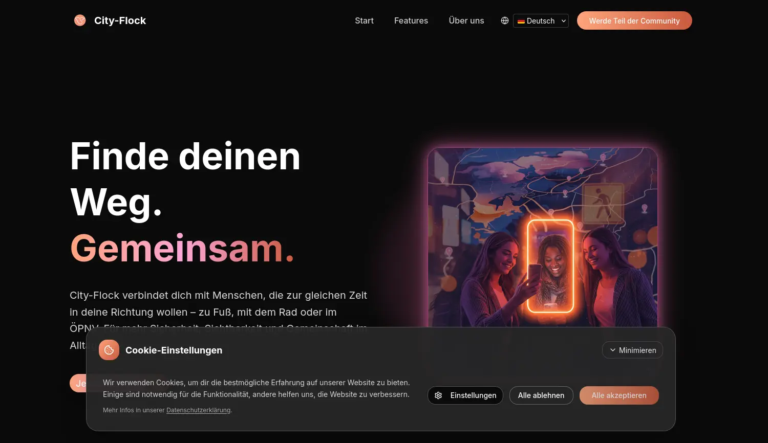 Website der Firma Join the Flock UG (haftungsbeschränkt)