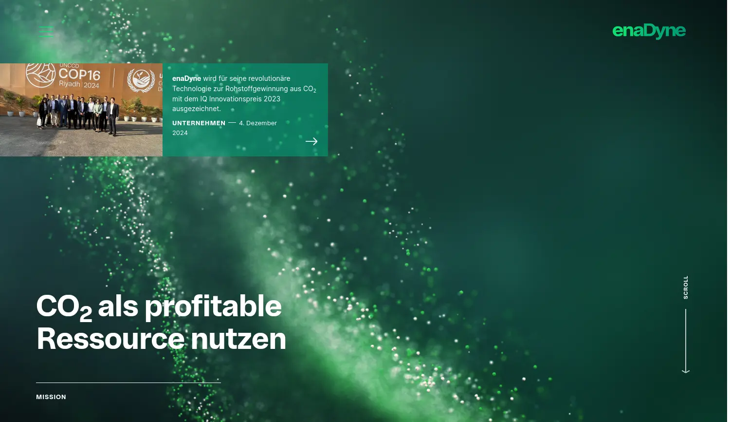 Website der Firma enaDyne GmbH