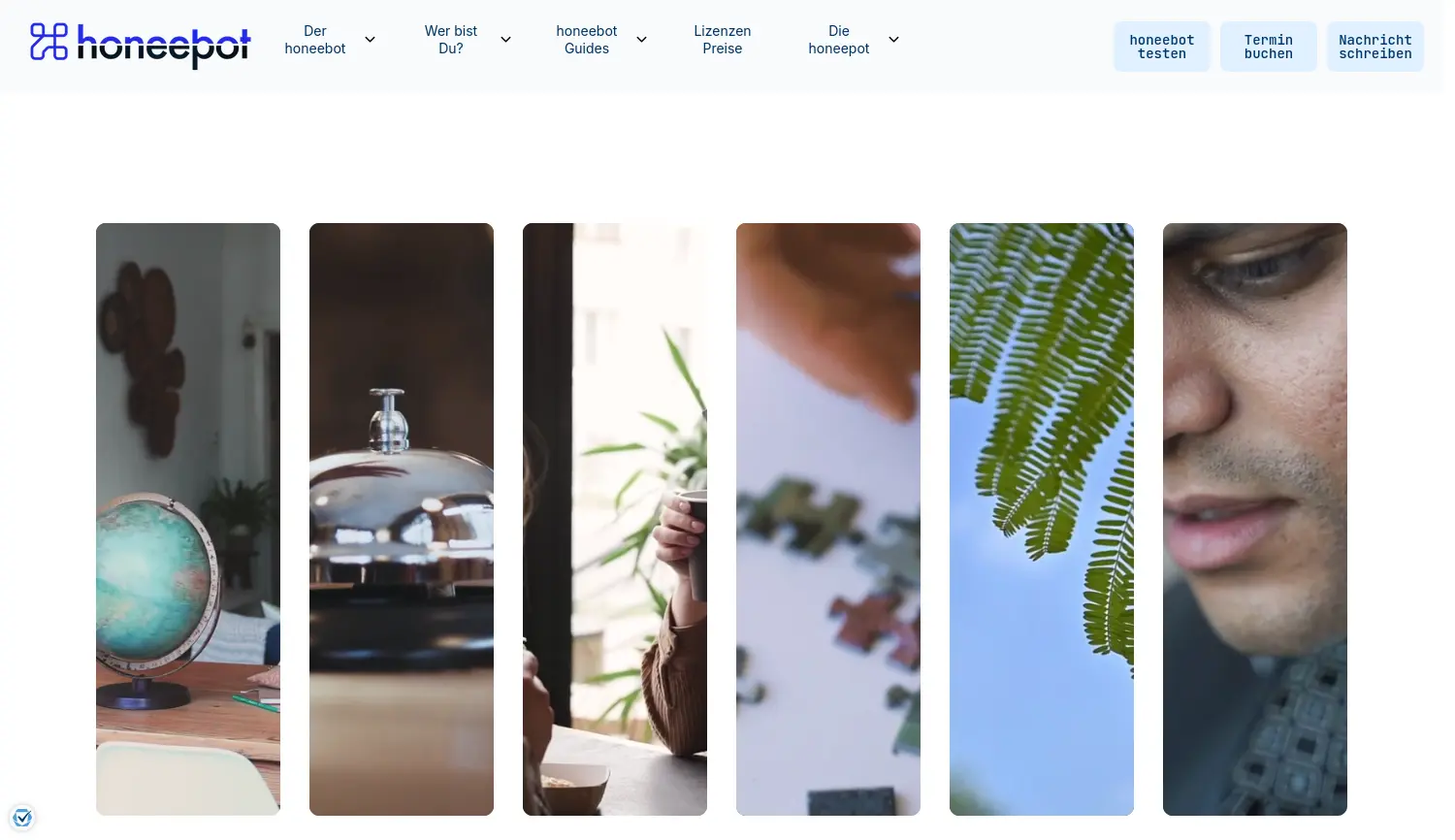 Website der Firma honeepot GmbH
