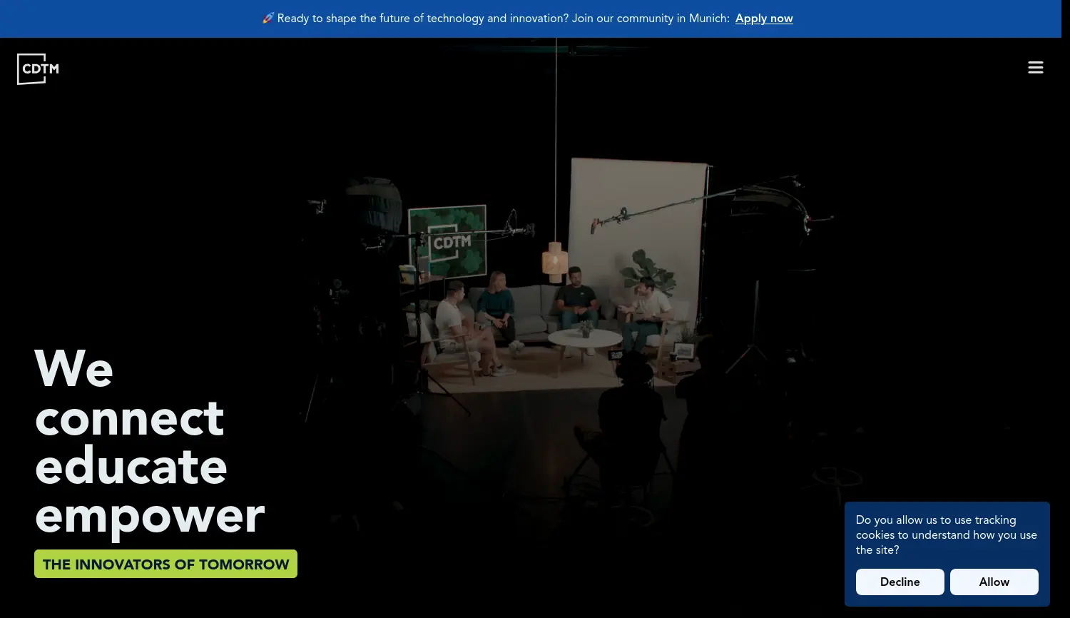 Website der Firma Center for Digital Technology and Management