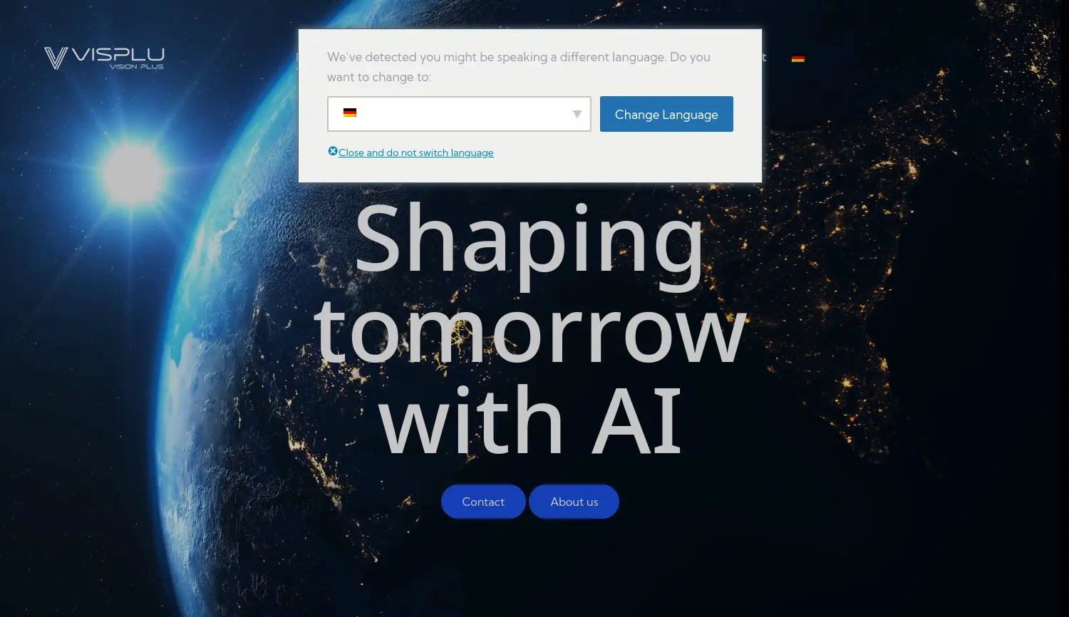 Website der Firma Visplu GmbH