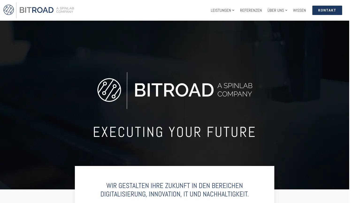 Website der Firma Bitroad GmbH