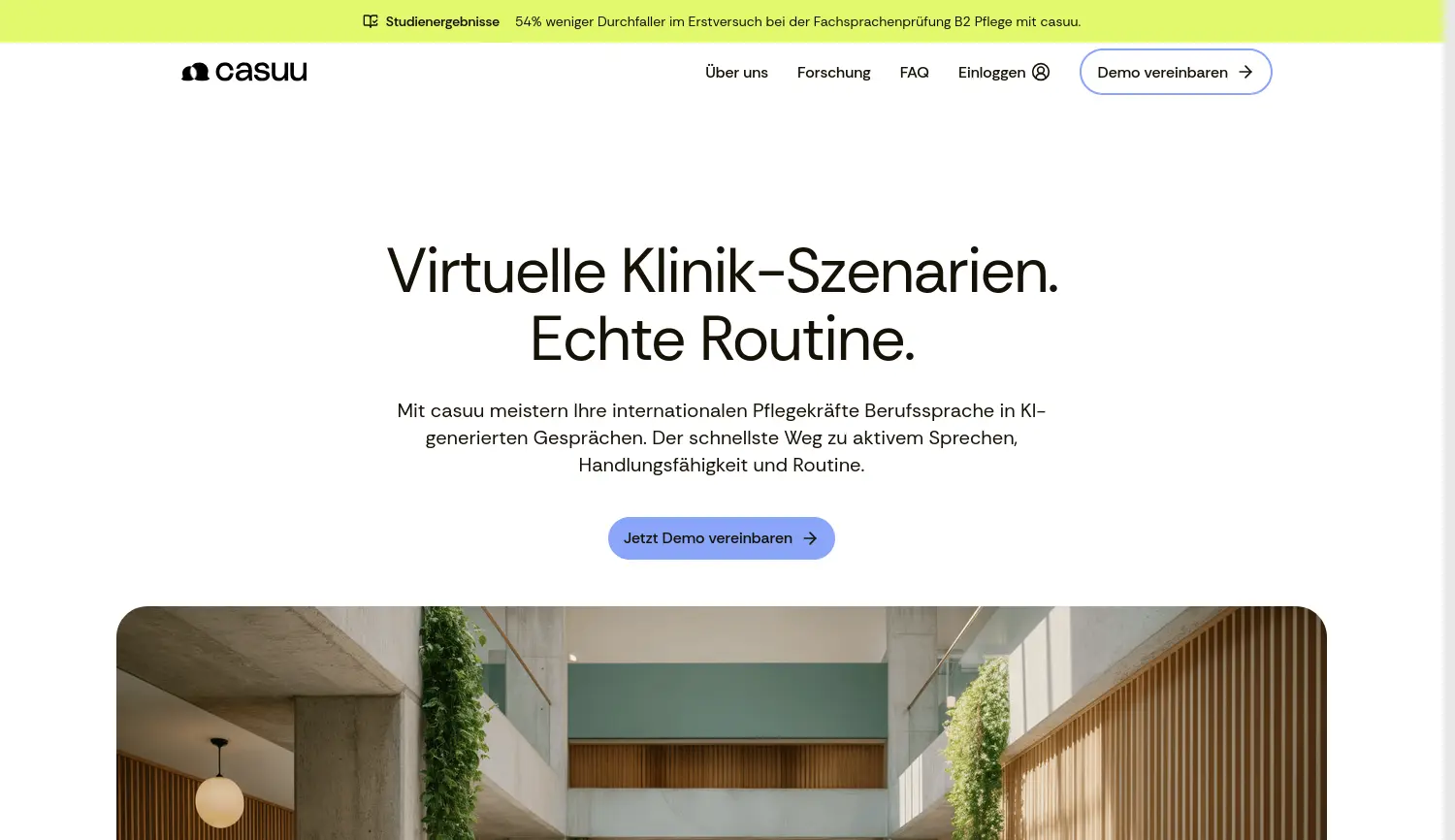 Website der Firma casuu GmbH