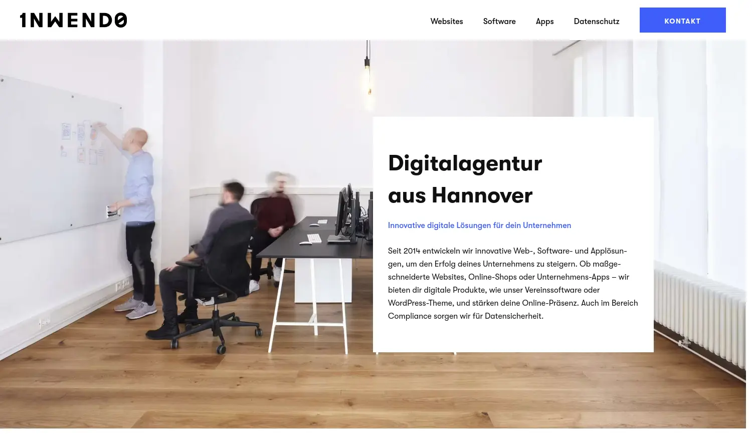 Website der Firma inwendo GmbH
