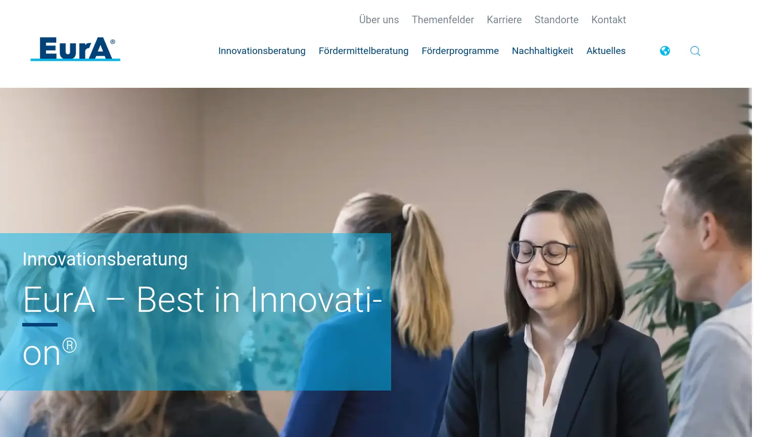 Website der Firma EurA AG