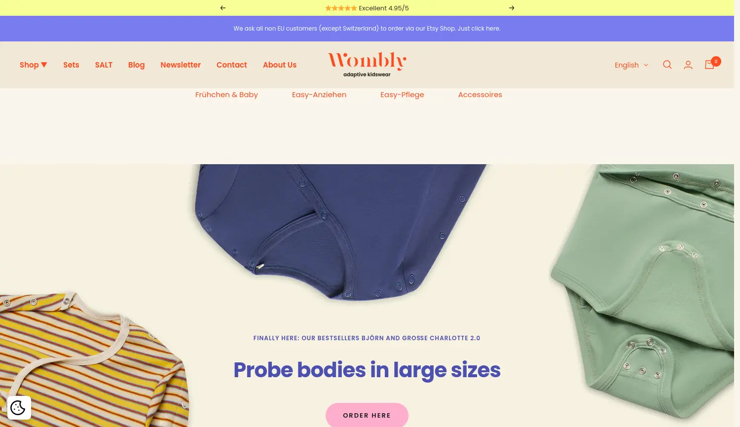 Website der Firma Wombly