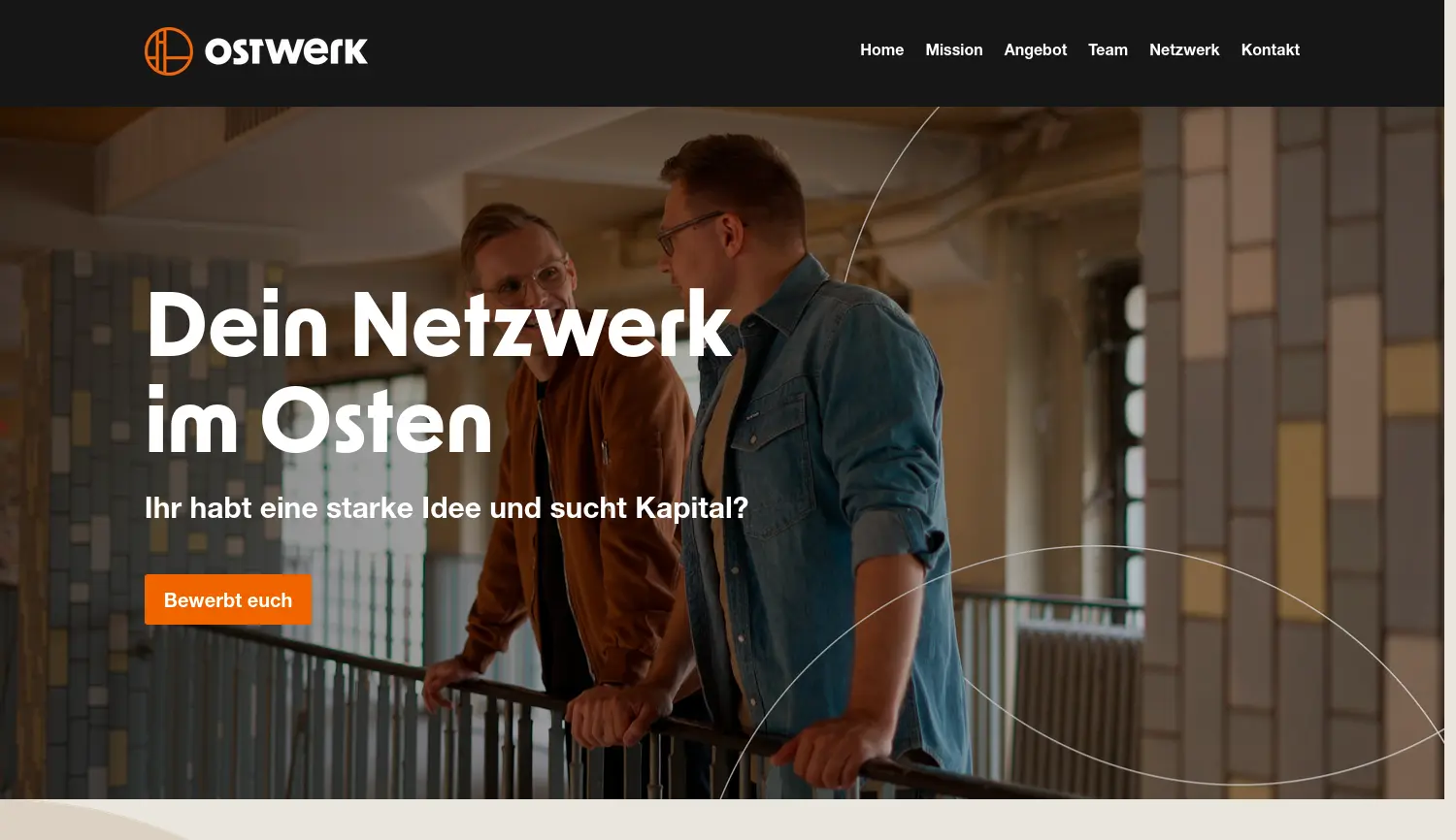 Website der Firma Ostwerk GmbH