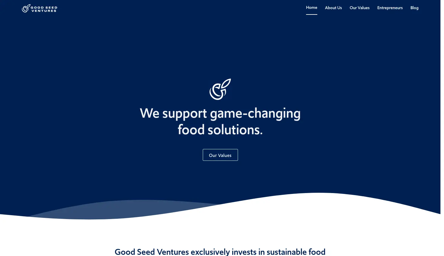 Website der Firma Good Seed Ventures GmbH