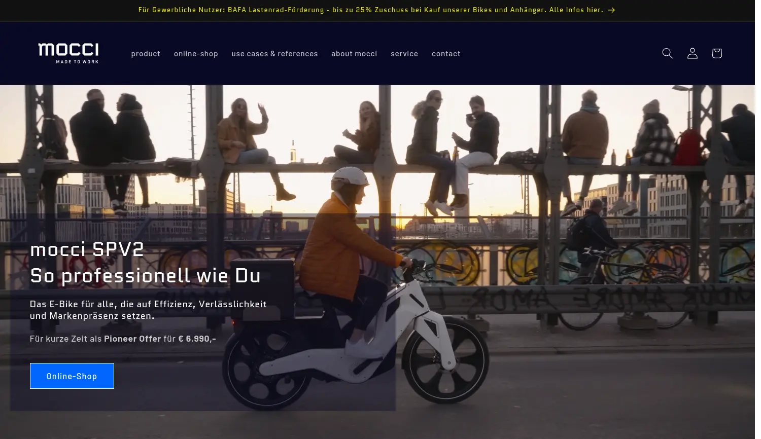 Website der Firma CIP Mobility GmbH