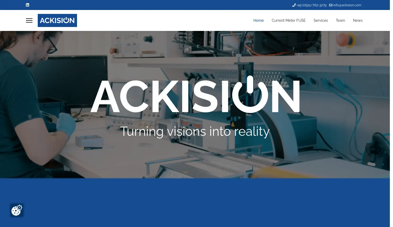 Website der Firma ACKISION GmbH