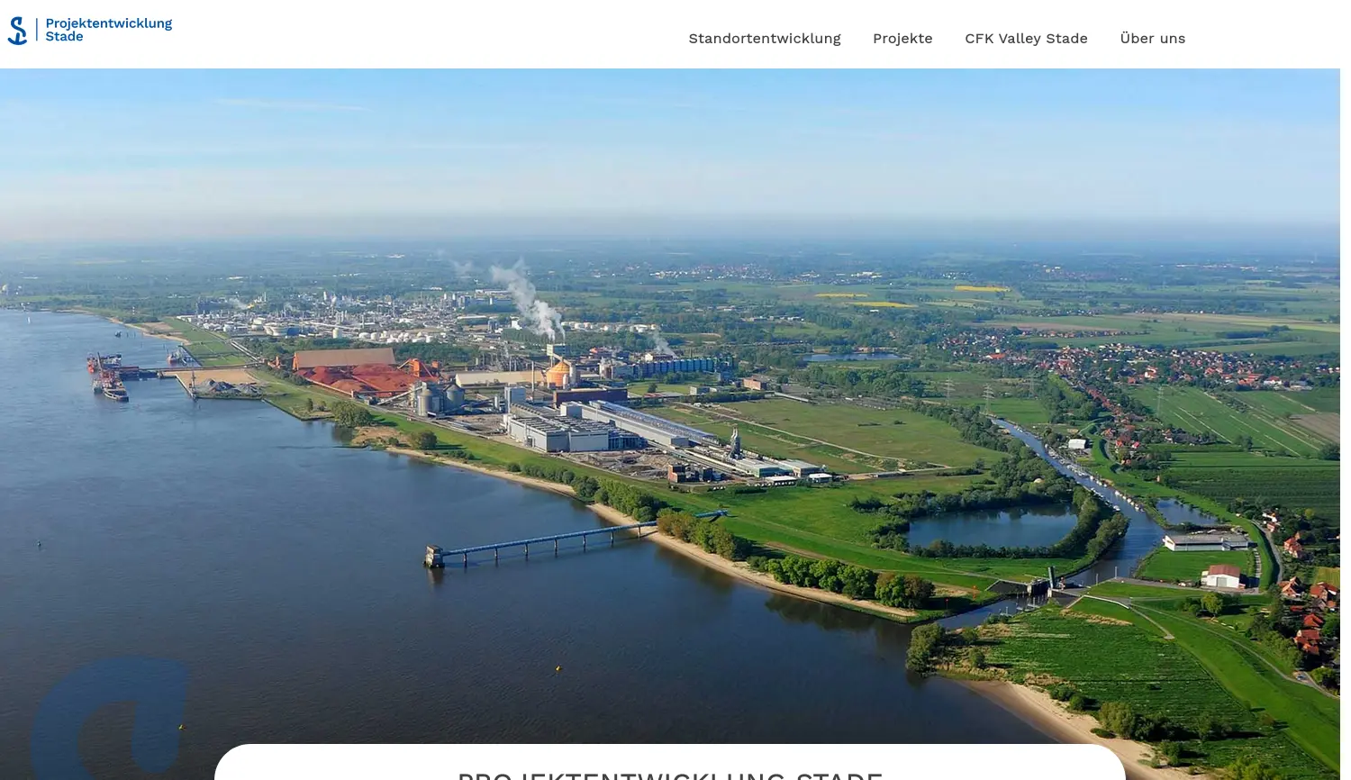 Website der Firma Projektentwicklung Stade GmbH & Co. KG